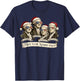 Vintage Founding Fathers Santa Hats Patriotic Christmas T-Shirt - T-Shirt | Navy