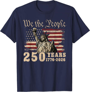 USA 250 Years 1776-2026 We The People Statue of Liberty T-Shirt - T-Shirt | Navy