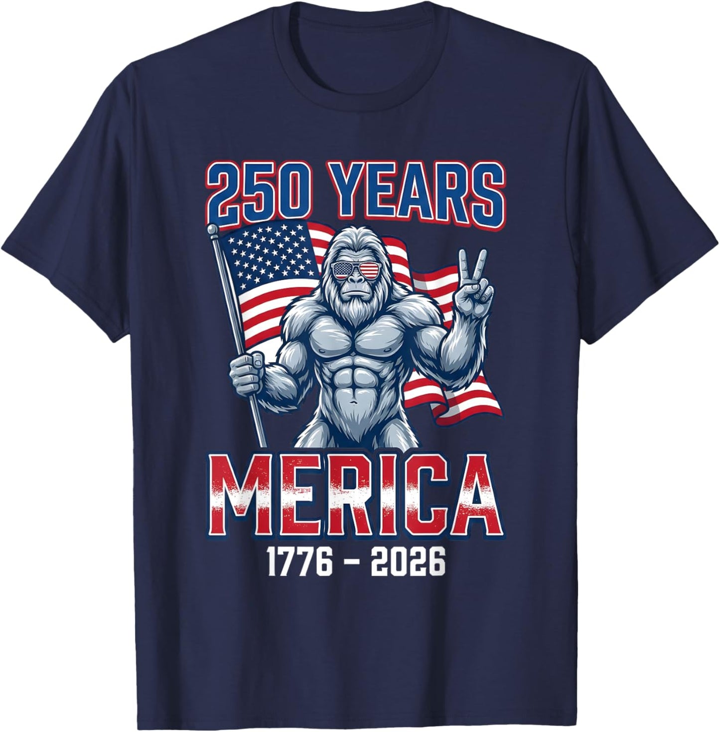 250 Years American 1776-2026 250th Birthday 250 USA T-Shirt - T-Shirt | Navy