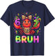 Bruh 6 7 Mardi Gras Crawfish Funny Beads Mask Girl Women Kid T-Shirt - T-Shirt | Navy