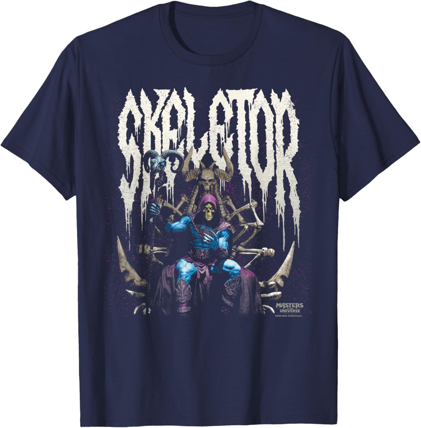 Masters of The Universe: Metal Skeletor Throne T-Shirt - T-Shirt | Navy