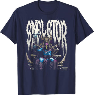 Masters of The Universe: Metal Skeletor Throne T-Shirt - T-Shirt | Navy
