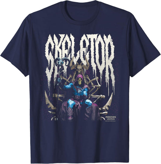 Masters of The Universe: Metal Skeletor Throne T-Shirt - T-Shirt | Navy