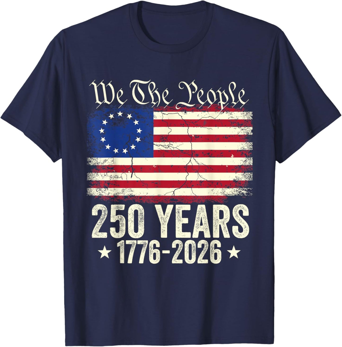 Eagle 250 Years American 1776 2026 250th USA Birthday T-Shirt - T-Shirt | Navy