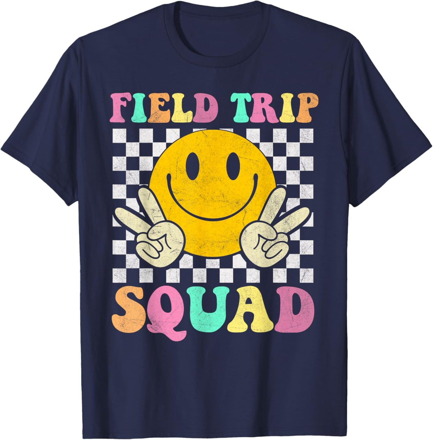 Field Trip Squad School Field Trip Day Teacher T-Shirt - T-Shirt | Navy