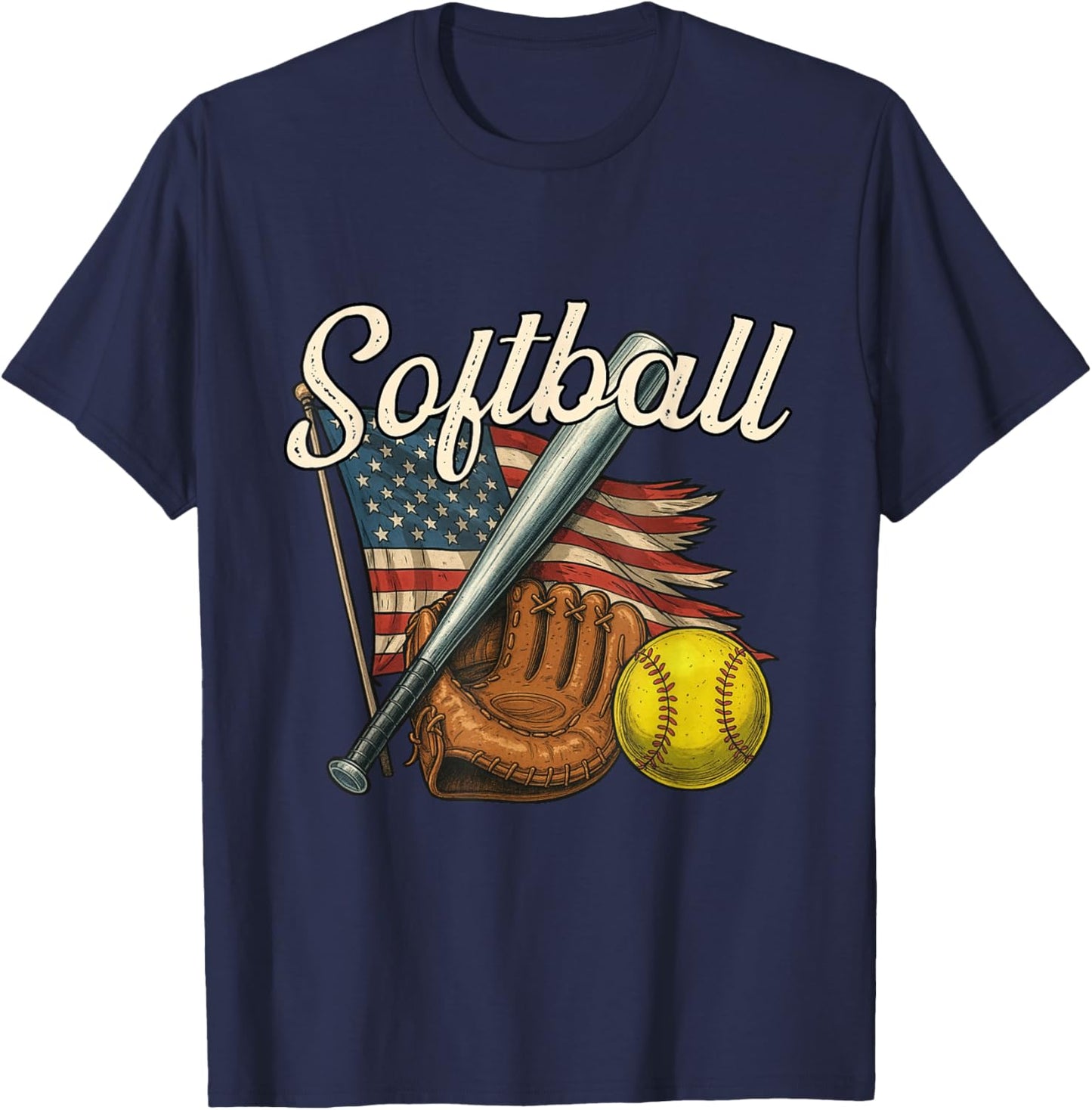 Softball - Softball Lover Softball Player Softballer T-Shirt - T-Shirt | Navy