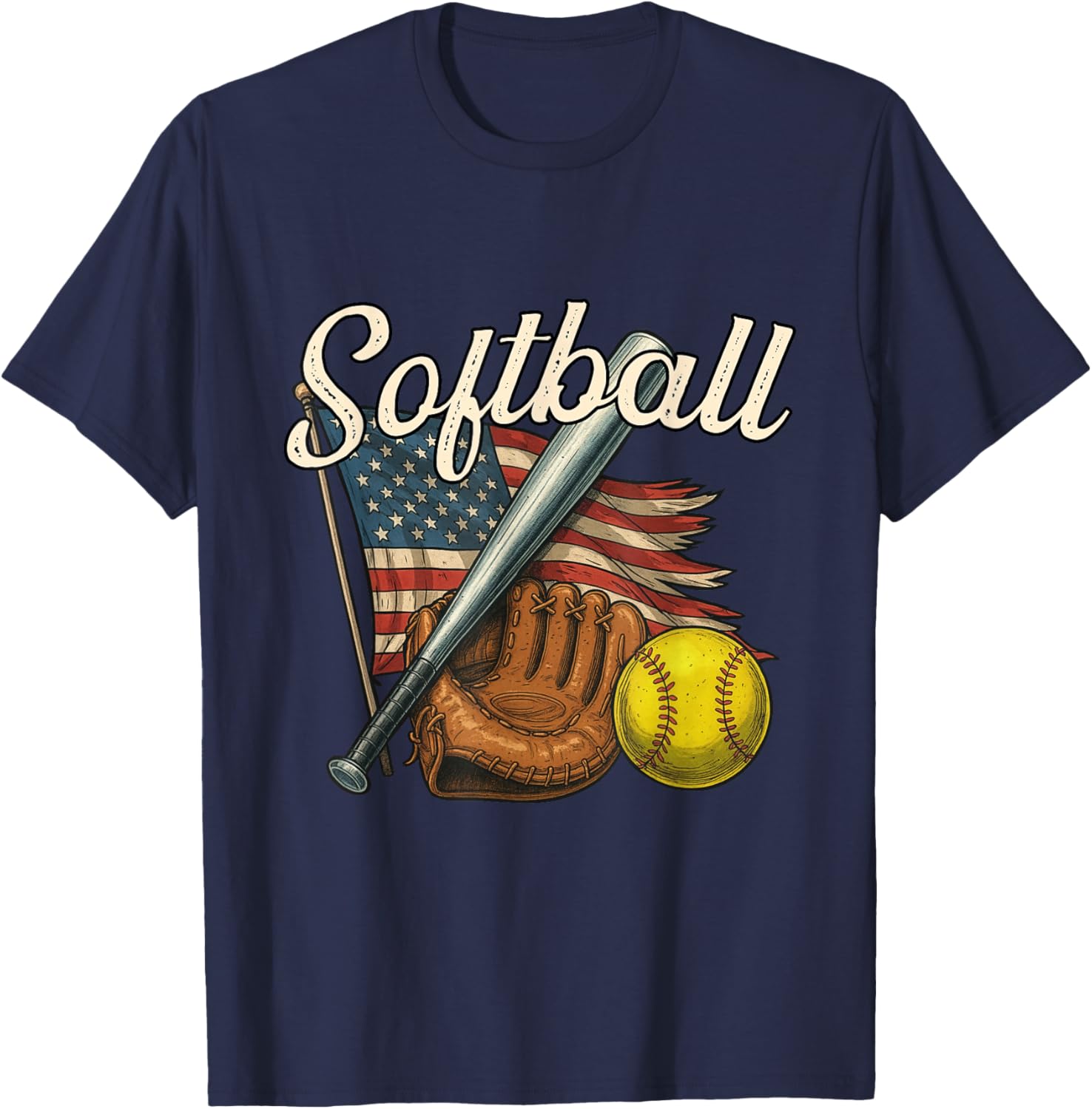 Softball - Softball Lover Softball Player Softballer T-Shirt - T-Shirt | Navy