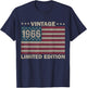 US Flag 60 Birthday American USA Men 60yr 1966 60th Birthday T-Shirt - T-Shirt | Navy