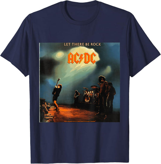 AC/DC Music Band Let There Be Rock T-Shirt - T-Shirt | Navy