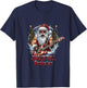 Christmas Vibe Retro Rockin Santa Jingle Bell Rock T-Shirt - T-Shirt | Navy