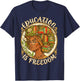 African American Women Education is Freedom Black History T-Shirt - T-Shirt | Navy
