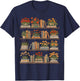 Whimsical Books and Blooms T-Shirt - T-Shirt | Navy