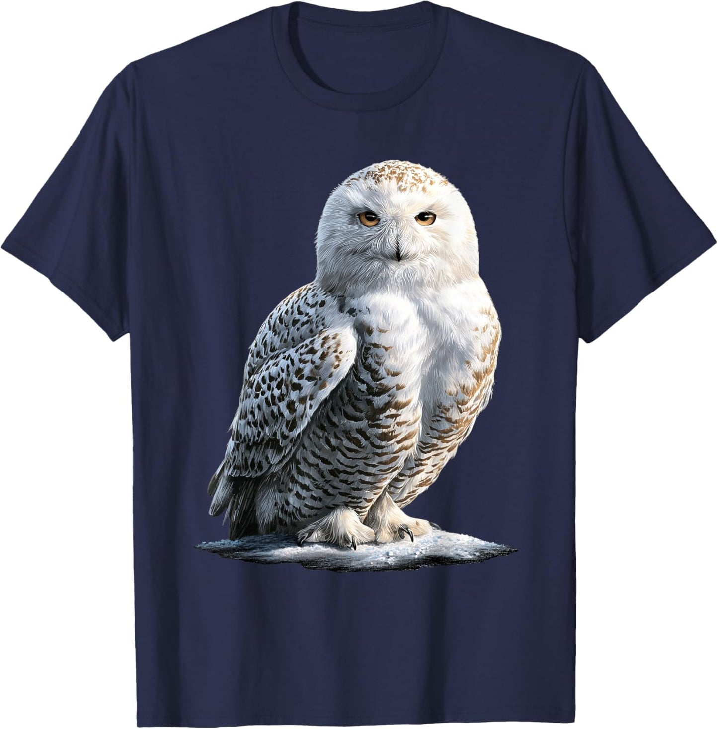 Snowy Owl Barn Eagle Arctic Owl Cute White Polar Owls T-Shirt - T-Shirt | Navy