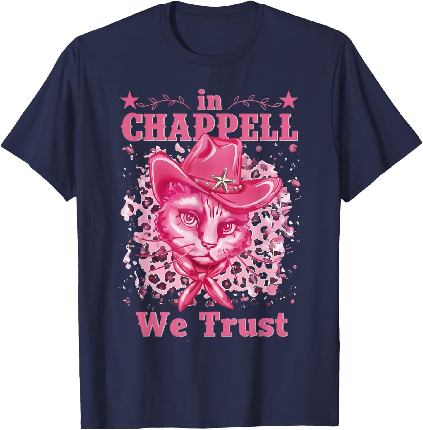 Cute in Chappell We Trust Name Retro Cat Gift Women T-Shirt - T-Shirt | Navy