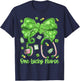 One Lucky Nurse Saint Paddys RN St Patricks Day Bow Nurses T-Shirt - T-Shirt | Navy