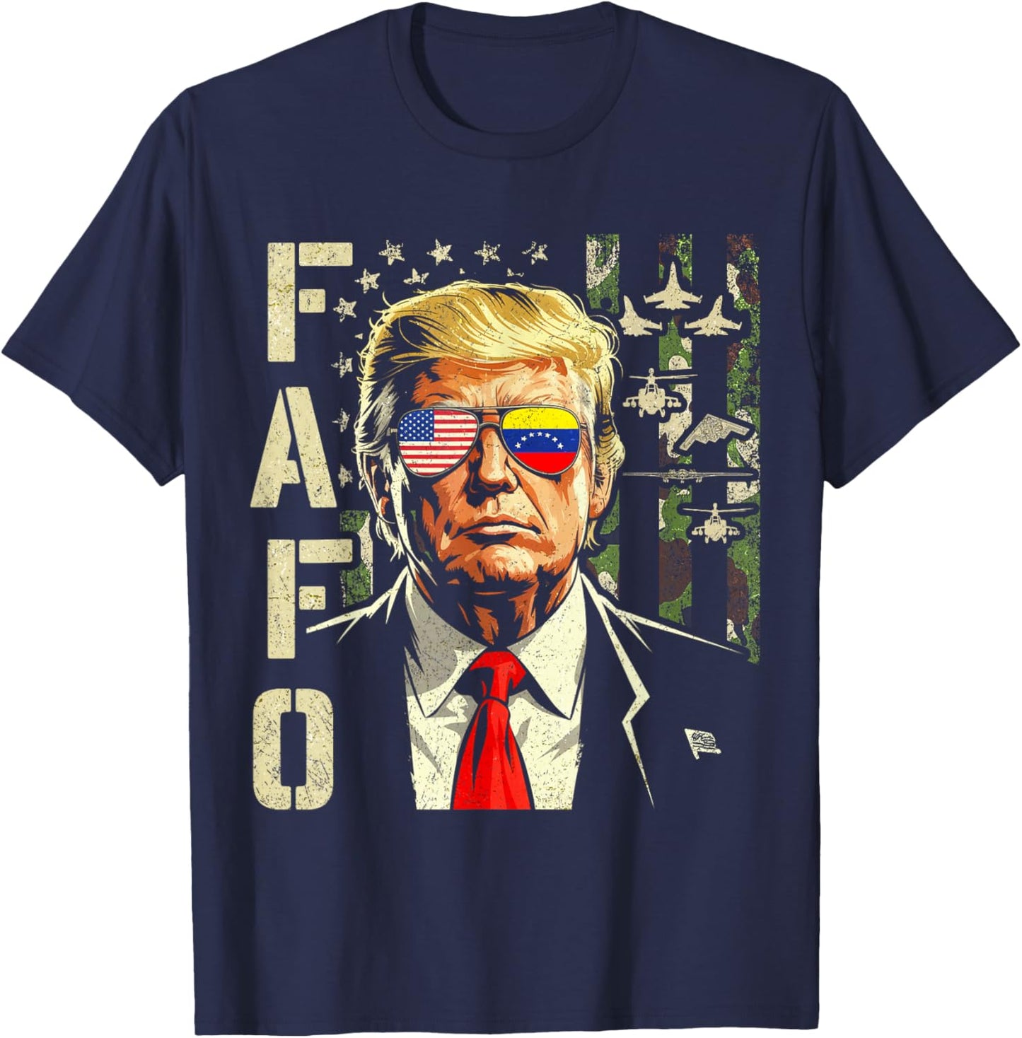 Funny Fafo Trump Fafo American USA T-Shirt - T-Shirt | Navy