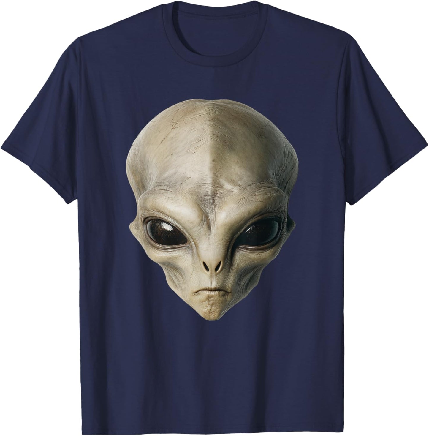 Alien Head Funny Costume Halloween Graphic T-Shirt - T-Shirt | Navy