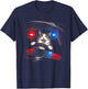 Funny Police Cat Driving Car Vintage Cat Meme T-Shirt - T-Shirt | Navy