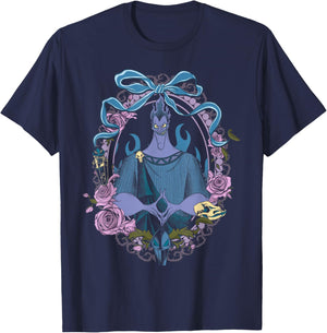 Disney Villains Hades Bow and Floral Frame Portrait Hercules T-Shirt - T-Shirt | Navy