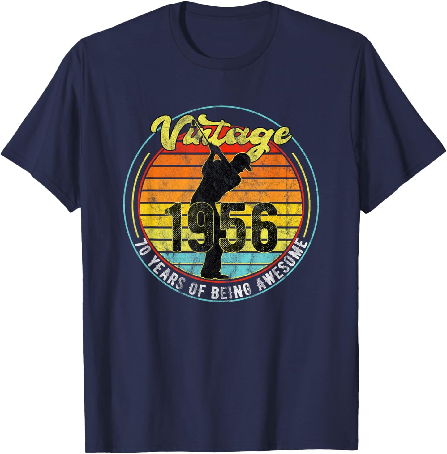 70 Year Old Vintage Golf Golfer 1956 70th Birthday T-Shirt - T-Shirt | Navy