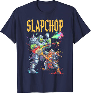 Mini Painter Slapchop Fantasy Miniature Orc Dwarf Airbrush T-Shirt - T-Shirt | Navy