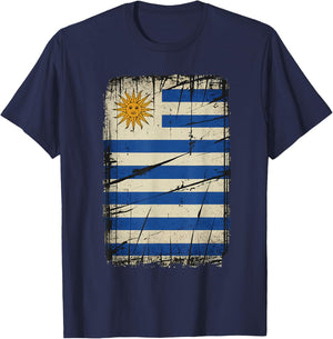 Uruguay Flag Uruguayan Pride T-Shirt - T-Shirt | Navy