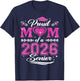 Proud Mom of a 2026 Senior Shirt Graduation 2026 Mommy T-Shirt - T-Shirt | Navy