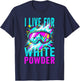 I Live for White Powder 80s 90s Retro Skiing Snowboard T-Shirt - T-Shirt | Navy