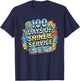 100 Days of Shine & Service School Custodian Janitor T-Shirt - T-Shirt | Navy