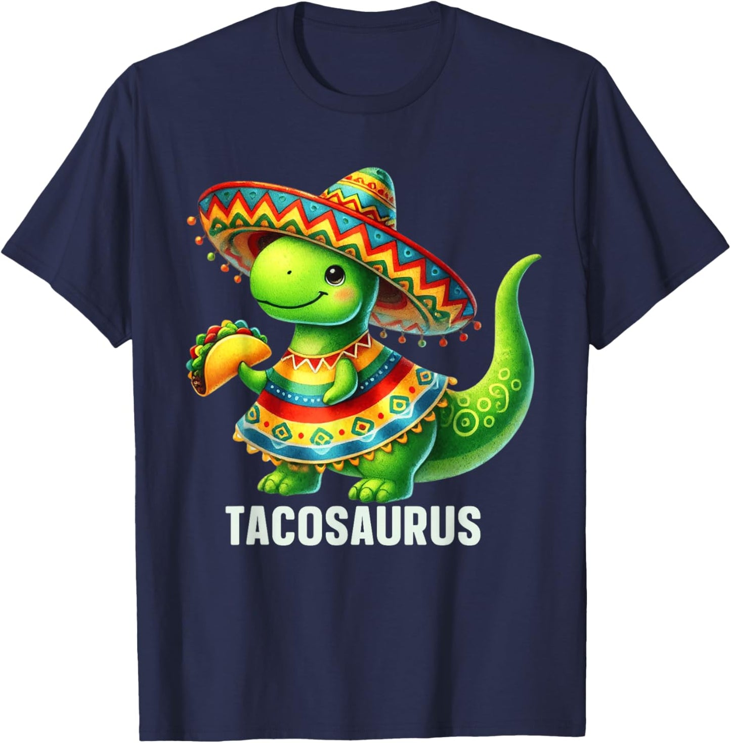 Tacosaurus Taco Dinosaur Dino Cinco De Mayo Boys Toddler T-Shirt - T-Shirt | Navy