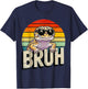 Cute Reptile Kids Boys Girls Bruh Leopard Gecko Lover Meme T-Shirt - T-Shirt | Navy