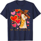 Oh How He Loves Us Valentine Jesus Christian T-Shirt - T-Shirt | Navy