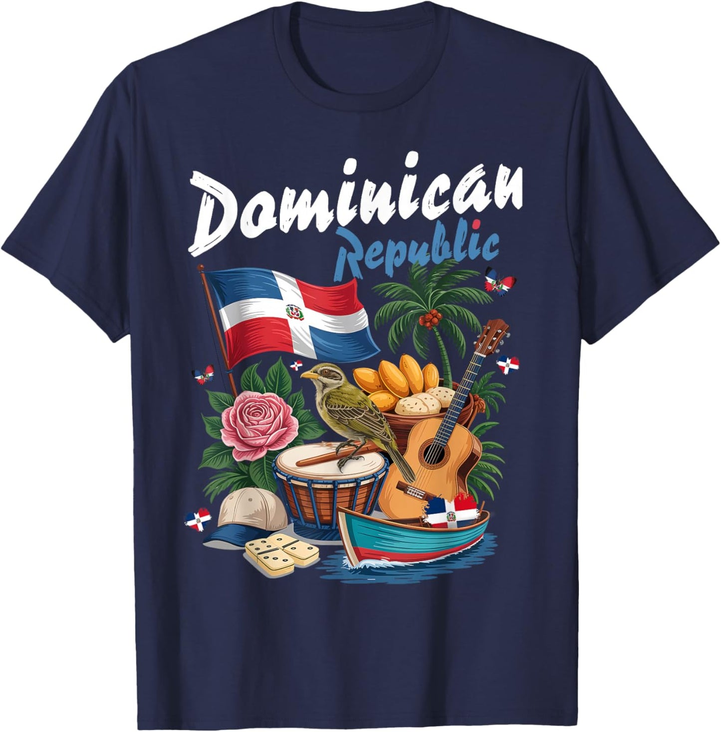 Dominican Republic Outfit Idea for Kids Dominican Themed T-Shirt - T-Shirt | Navy