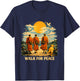 Walk for Peace Monks Dog Sunset Spiritual Journey T-Shirt - T-Shirt | Navy