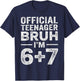 13th Birthday Boys Official Teenager Six Seven Meme Birthday T-Shirt - T-Shirt | Navy