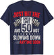 50th Birthday Speed Limit Sign Funny Racing 50 Years Old T-Shirt - T-Shirt | Navy