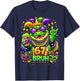 67 Mardi Gras Party Alligator Mardigator Six Seven Bruh Boys T-Shirt - T-Shirt | Navy