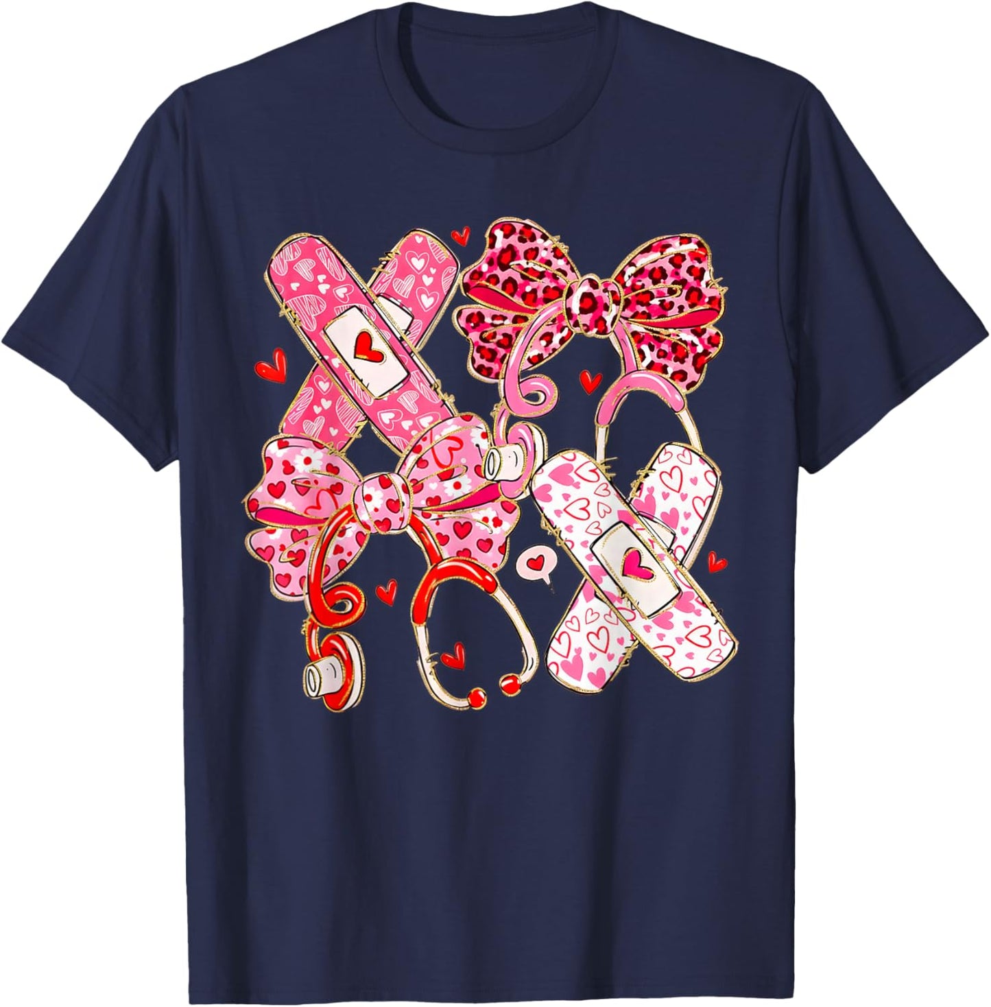 Valentine Nurse Coquette T-Shirt - T-Shirt | Navy