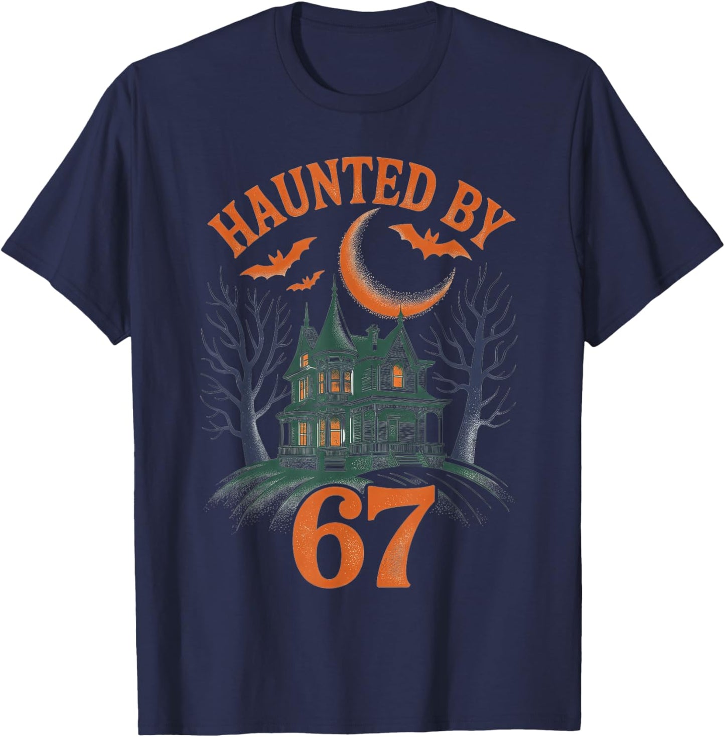 Haunted by 67 Halloween Costume 6 7 Meme Six Seven T-Shirt - T-Shirt | Navy