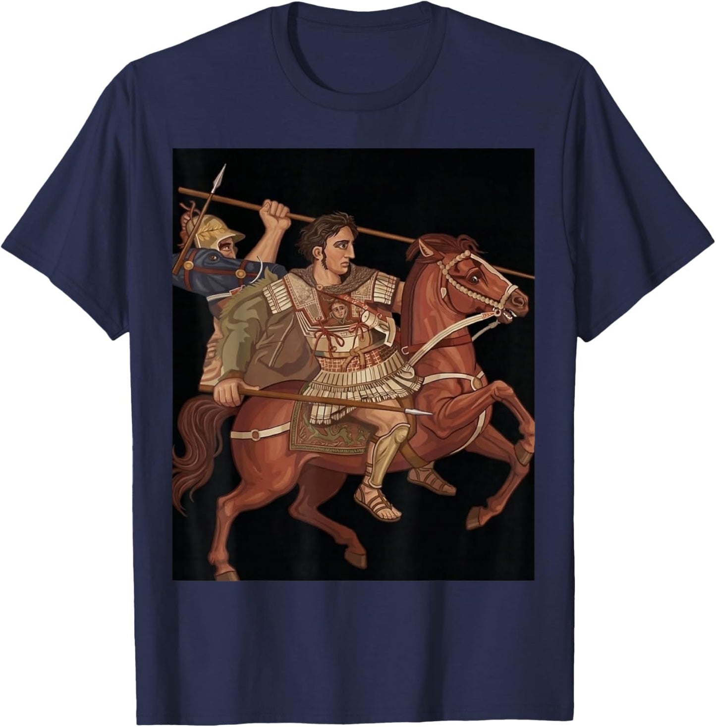 Alexander The Great, King of Macedon T-Shirt - T-Shirt | Navy