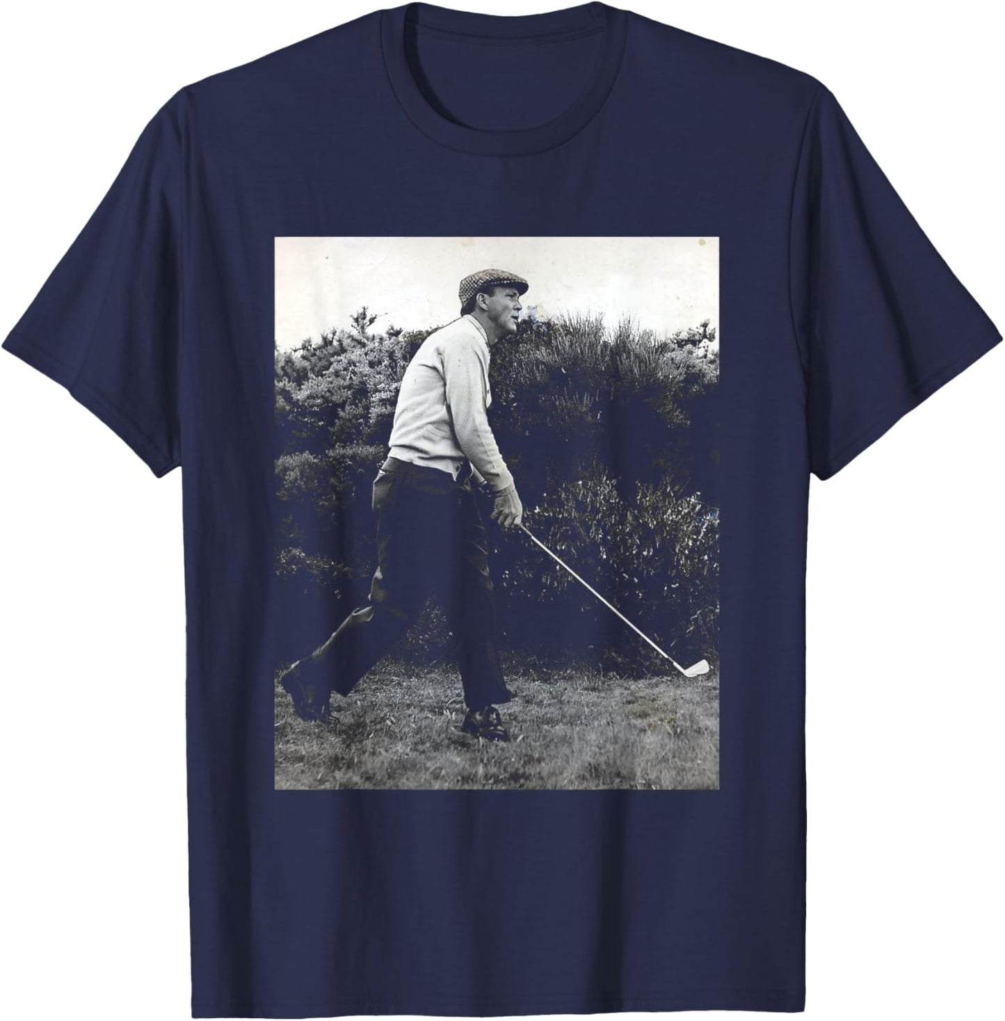 American Golfer Arnold Palmer British Open Troon 1962 T-Shirt - T-Shirt | Navy