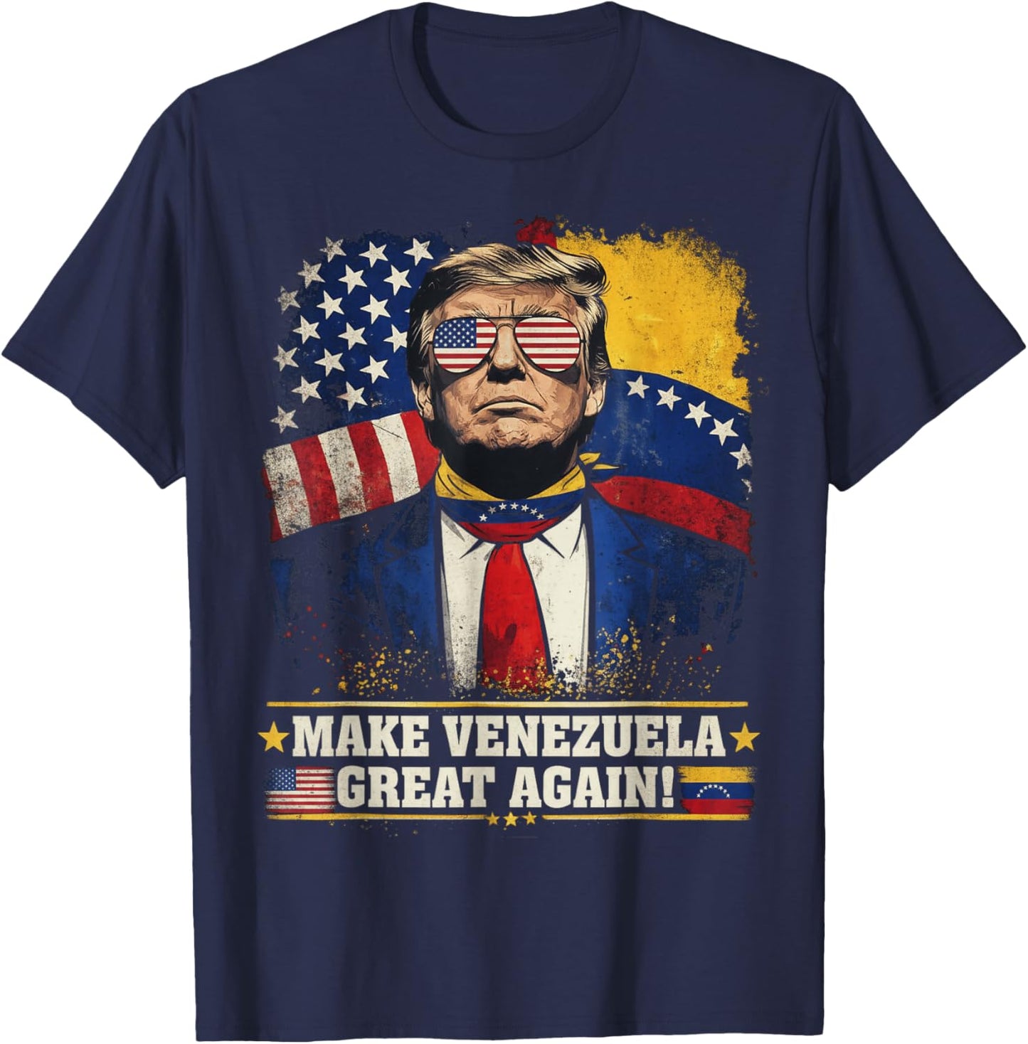 Trump Make Venezuela Great Again T-Shirt - T-Shirt | Navy