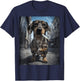 Chocolate Dapple Miniature Dachshund Dog Smoking Cigarette T-Shirt - T-Shirt | Navy