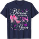 Blessed by God for 38 Years Old Women 38th Birthday Queen T-Shirt - T-Shirt | Navy