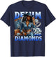 Denim and Diamonds Country Western Bachelorette Girl's Party T-Shirt - T-Shirt | Navy