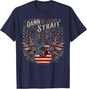 Vintage Damn Strait Name Retro Gifts Women Kids T-Shirt - T-Shirt | Navy