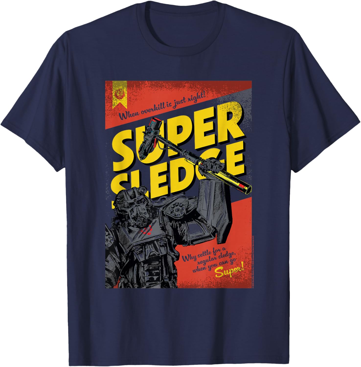 Fallout TV Show Series Sledge Power Army Advertisement T-Shirt - T-Shirt | Navy