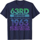 63 Year Old Gifts Vintage 1963 Limited Edition 63rd Birthday T-Shirt - T-Shirt | Navy