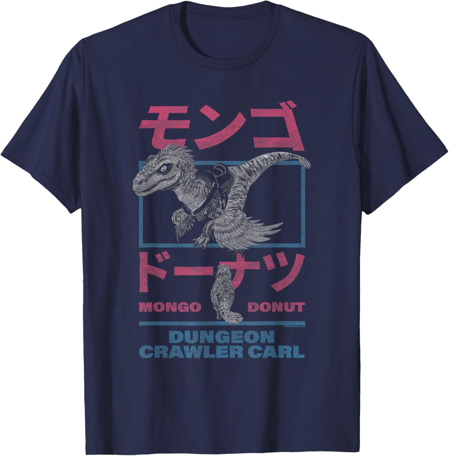 DCC Mongo and Donut Face-Off with Kanji Gamer Series Book T-Shirt - T-Shirt | Navy