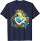 Earth Day 2026 Green Mother Nature Planet Women Girls T-Shirt - T-Shirt | Navy